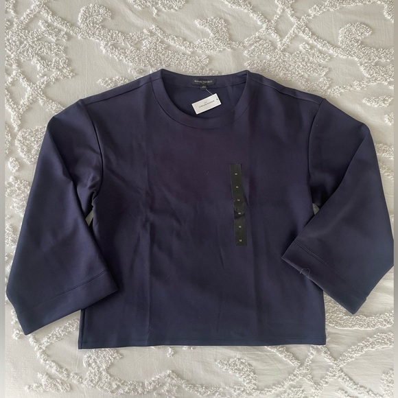 Banana Republic Soft Touch Scuba Drop-Shoulder Top - Picture 4 of 12